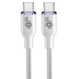 TB USB C - USB C 60W Glamour kabel 1,5 m bele barve