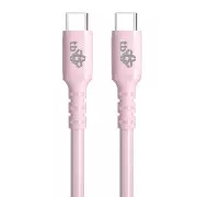 TB USB C - USB C 60W Jelly kabel 1m roza