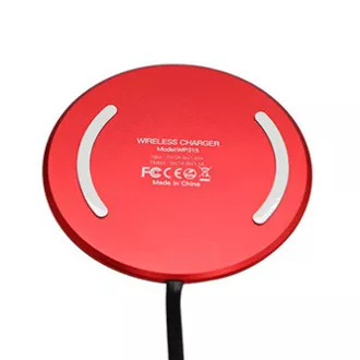 Povsem novo, Brezžični polnilec, ultra tanek, za telefon, rdeč, 5/9 V, 10 W, zaščita pred pregrevanjem, Qi
