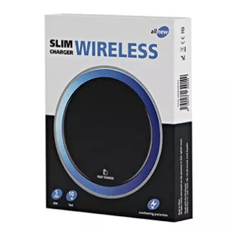Povsem novo, Brezžični polnilec, ultra tanek, za telefon, modri, 5/9 V, 10 W, zaščita pred pregrevanjem, Qi Povsem novo, Brezžični polnilec, ultra tanek, za telefon, modri, 5/9 V, 10 W, zaščita pred pregrevanjem, Qi