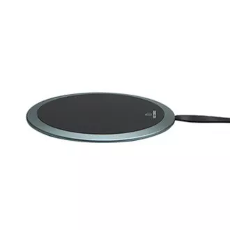 Povsem novo, Brezžični polnilec, ultra tanek, za telefon, srebrn, 5/9 V, 10 W, zaščita pred pregrevanjem, Qi