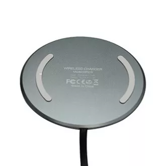Povsem novo, Brezžični polnilec, ultra tanek, za telefon, srebrn, 5/9 V, 10 W, zaščita pred pregrevanjem, Qi