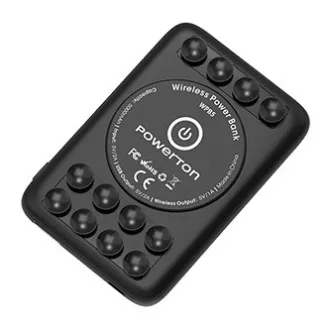 Powerton, power banka z brezžičnim polnjenjem, Li-Pol, 5V, polnjenje telefona/tablice, WBP5, 5000 mAh, priseski za pritrditev na Powerton, power banka z brezžičnim polnjenjem, Li-Pol, 5V, polnjenje telefona/tablice, WBP5, 5000 mAh, priseski za pritrditev na