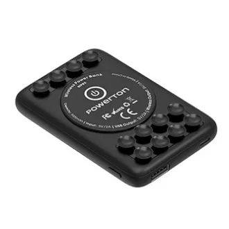 Powerton, power banka z brezžičnim polnjenjem, Li-Pol, 5V, polnjenje telefona/tablice, WBP5, 5000 mAh, priseski za pritrditev na Powerton, power banka z brezžičnim polnjenjem, Li-Pol, 5V, polnjenje telefona/tablice, WBP5, 5000 mAh, priseski za pritrditev na