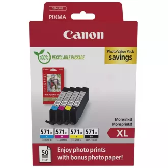 Canon CLI-571-XL (0332C006) - kartuša, black + color (črna + barvna)