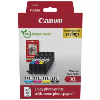 Canon CLI-551-XL (6443B008) - kartuša, black + color (črna + barvna) Canon CLI-551-XL (6443B008) - kartuša, black + color (črna + barvna)