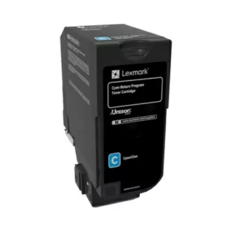 Lexmark 74C2HCE - toner, cyan (azuren)