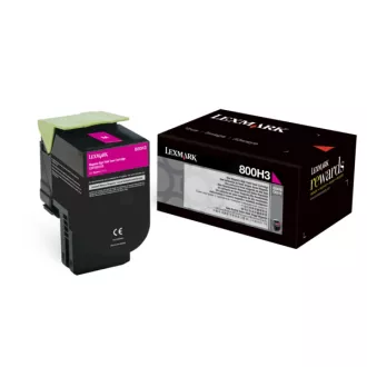 Lexmark 80C0H30 - toner, magenta (purpuren)