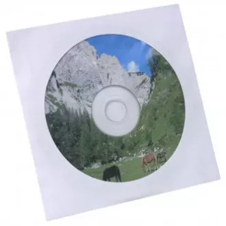 Ovojnica za 1 CD, papirnata, bela, z okencem