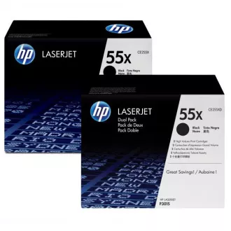 HP 55X (CE255XD) - toner, black (črn) 2 kosa