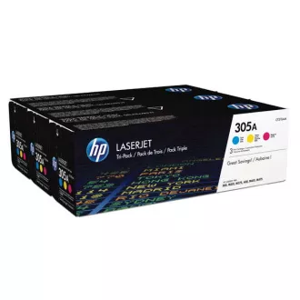 HP 305A (CF370AM) - toner, color (barven) 3 kose HP 305A (CF370AM) - toner, color (barven) 3 kose