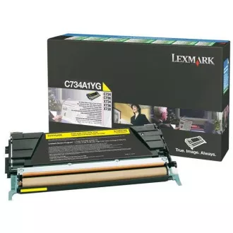 Lexmark C734A1YG - toner, yellow (rumen)