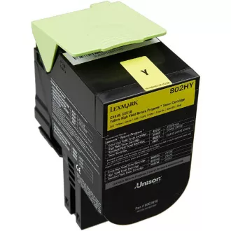 Lexmark 80C0H40 - toner, yellow (rumen)
