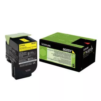 Lexmark 802S (80C2SY0) - toner, yellow (rumen)