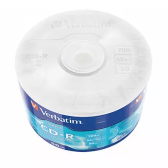 Verbatim CD-R, 43787, Extra Protection, 50-pack, 700MB, 52x, 80min., 12cm, brez možnosti tiskanja, ovitek, za arhiviranje podatkov