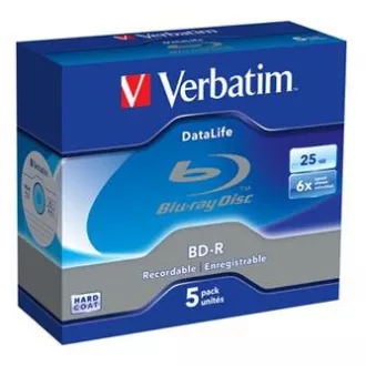 Verbatim BD-R, Datalife, 25 GB, škatlica, 43836, 6x, 5-pack