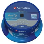 Verbatim BD-R, enoslojni 25 GB, vreteno, 43837, 6x, 25 pakiranj