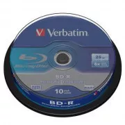 Verbatim BD-R, enoslojni 25 GB, škatla za torto, 43742, 6x, 10-pack, za arhiviranje podatkov