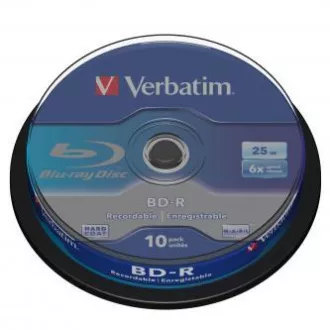 Verbatim BD-R, enoslojni 25 GB, škatla za torto, 43742, 6x, 10-pack, za arhiviranje podatkov