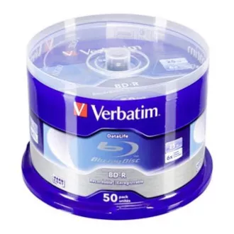 Verbatim BD-R, enoslojni 25 GB, modra površina, enoslojni, vreteno, 43838, 6x, 50 keksov, brez ID