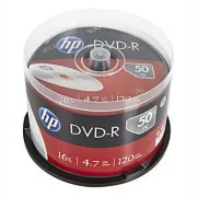 HP DVD-R, DME00025-3, 69316, 4,7 GB, 16x, vreteno, 50 pakiranj, brez potiska, 12 cm, za arhiviranje podatkov