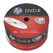 HP DVD-R, DME00070-3, 69303, 4,7 GB, 16x, v razsutem stanju, 50 pakiranj, brez možnosti tiskanja, 12 cm, za arhiviranje podatkov