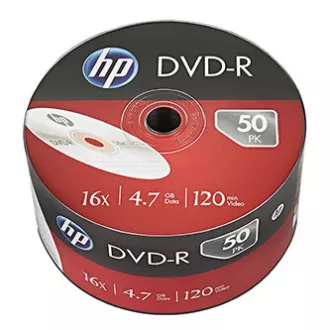 HP DVD-R, DME00070-3, 69303, 4,7 GB, 16x, v razsutem stanju, 50 pakiranj, brez možnosti tiskanja, 12 cm, za arhiviranje podatkov