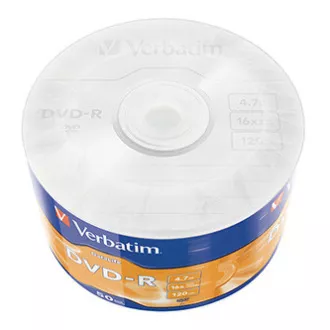 Verbatim DVD-R, Matt Silver, 43791, 4,7 GB, 16x, ovitek, 50 kosov, brez možnosti tiskanja, 12 cm, za arhiviranje podatkov