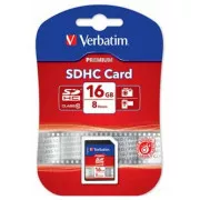 Verbatim Secure Digital Card Premium U1, 16 GB, SDHC, 43962, UHS-I U1 (Class 10)