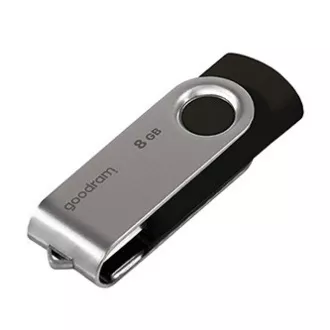 Goodram USB ključek, USB 2.0, 8 GB, UTS2, črn, UTS2-0080K0R11, USB A, z vrtljivim pokrovčkom