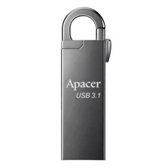 Apacer USB ključek, USB 3.0, 16 GB, AH15A, srebrn, AP16GAH15AA-1, USB A, s karabinom, PRODAJA