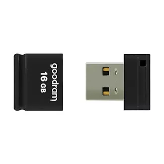 Goodram USB ključek, USB 2.0, 16 GB, UPI2, črn, UPI2-0160K0R11, USB A, s pokrovom