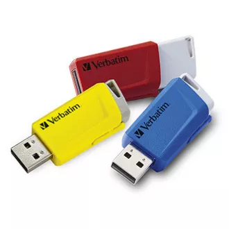 Verbatimov pomnilnik USB, USB 3.0, 16 GB, Store N Click, mešane barve, 49306, USB A, z izvlečnim priključkom, 3 kosi