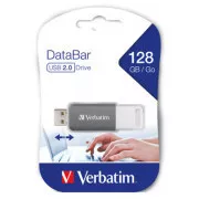 Verbatimov pomnilnik USB, USB 2.0, 128 GB, DataBar, siv, 49456, za arhiviranje podatkov