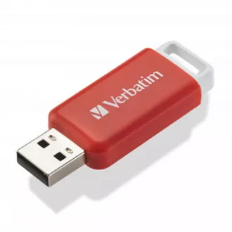Verbatimov pomnilnik USB, USB 2.0, 16 GB, DataBar, rdeč, 49453, za arhiviranje podatkov