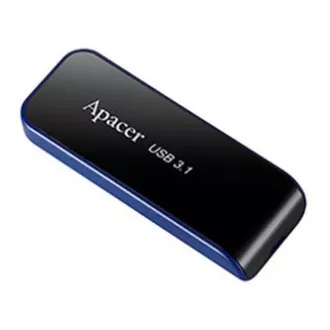 Apacer USB flash disk, USB 3.0, 32 GB, AH356, črn, AP32GAH356B-1, USB A, z izvlečnim priključkom