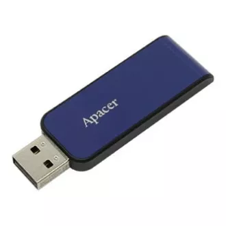 Apacer USB flash disk, USB 2.0, 32 GB, AH334, moder, AP32GAH334U-1, USB A, z izvlečnim priključkom