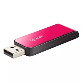 Apacer USB ključek, USB 2.0, 32 GB, AH334, roza, AP32GAH334P-1, USB A, z izvlečnim priključkom, PRODAJA