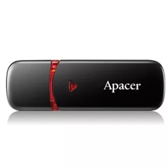 Apacer USB flash disk, USB 2.0, 32 GB, AH333, črn, AP32GAH333B-1, USB A, s pokrovom