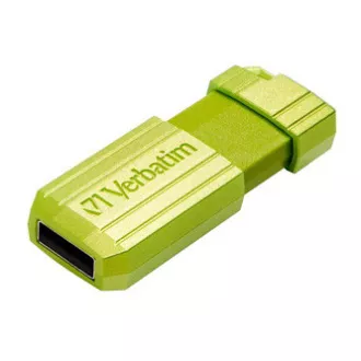 Verbatimov pomnilnik USB, USB 2.0, 32 GB, Store,N,Go PinStripe, zelen, 49958, za arhiviranje podatkov