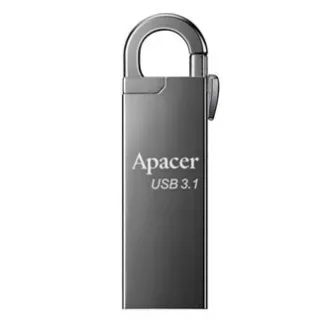 Apacer USB ključek, USB 3.0, 64 GB, AH15A, srebrn, AP64GAH15AA-1, USB A, s karabinom, PRODAJA