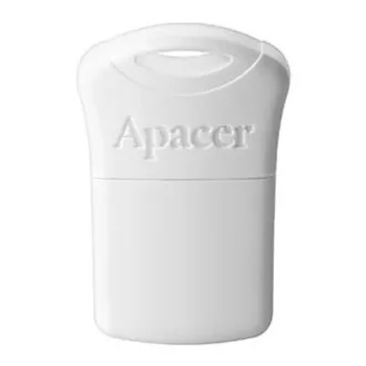 Apacer USB flash disk, USB 2.0, 64 GB, AH116, bel, AP64GAH116W-1, USB A, s pokrovom, PRODAJA
