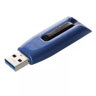 Verbatimov pomnilnik USB, USB 3.0, 64 GB, V3 MAX, Store N Go, moder, 49807, USB A, z izvlečnim priključkom