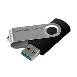 Goodram USB flash disk, USB 3.0, 128 GB, UTS3, črn, UTS3-1280K0R11, USB A, z vrtljivim pokrovčkom