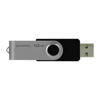 Goodram USB flash disk, USB 3.0, 128 GB, UTS3, črn, UTS3-1280K0R11, USB A, z vrtljivim pokrovčkom