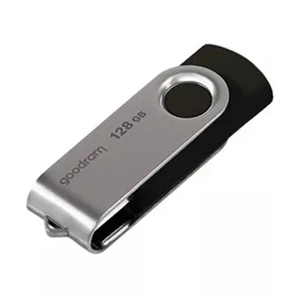 Goodram USB ključek, USB 2.0, 128 GB, UTS2, črn, UTS2-1280K0R11, USB A, z vrtljivim pokrovčkom