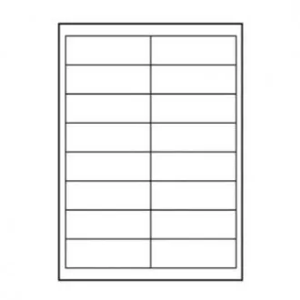 Etikete z logotipom, 99,1 mm x 34 mm, A4, mat, bele barve, 16 etiket, 140 g/m2, pakiranje po 10, za brizgalne in laserske tiskalnike