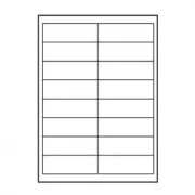 Etikete z logotipom, 99,1 mm x 34 mm, A4, mat, bele barve, 16 etiket, 140 g/m2, pakiranje 25 kosov, za brizgalne in laserske tiskalnike
