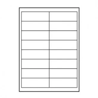 Etikete z logotipom, 99,1 mm x 34 mm, A4, mat, bele barve, 16 etiket, 140 g/m2, pakiranje 25 kosov, za brizgalne in laserske tiskalnike