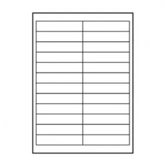 Etikete z logotipom 100 mm x 23 mm, A4, mat, bele barve, 24 etiket, 140 g/m2, pakiranje 25 kosov, za brizgalne in laserske tiskalnike